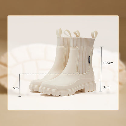 Vattentäta Halkfria Boots med Tjock Sula i Mellanlängd🎁Tidig julförsäljning - 49% rabatt🎅