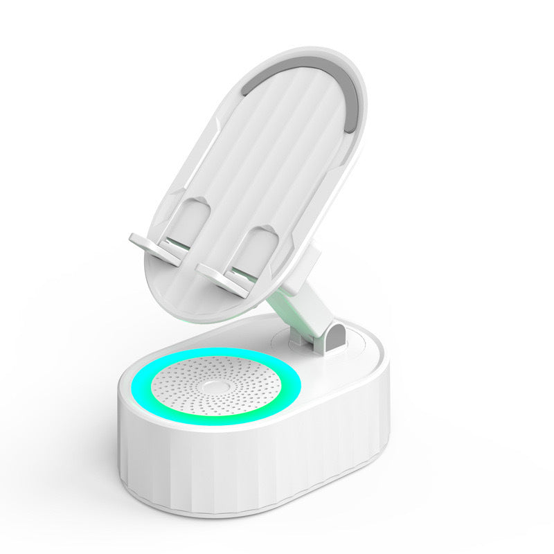 5-i-1 trådløs induksjons Bluetooth-høyttalertelefonstativ