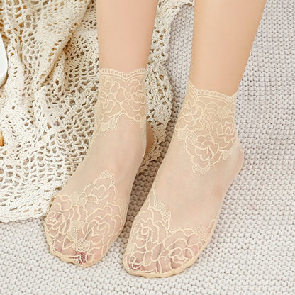 ⌛Nedsatt med 34 % 🔥 fem par sexy blondestrømper til kvinner🧦