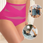 🌸Sista dagen - Köp 1 få 3-pack✨Plus-Size trosor med hög midja och korsade magkontroller