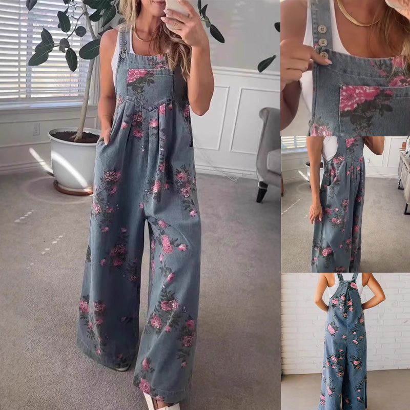 ✨Damekjole i avslappet denim med trykk