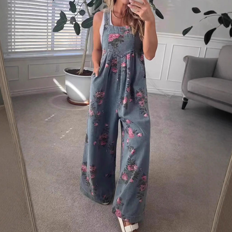 ✨Damekjole i avslappet denim med trykk