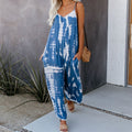 🔥Sommersalg 50 % RABATT💝✨Mote damejumpsuit med spaghettistropper og trykk