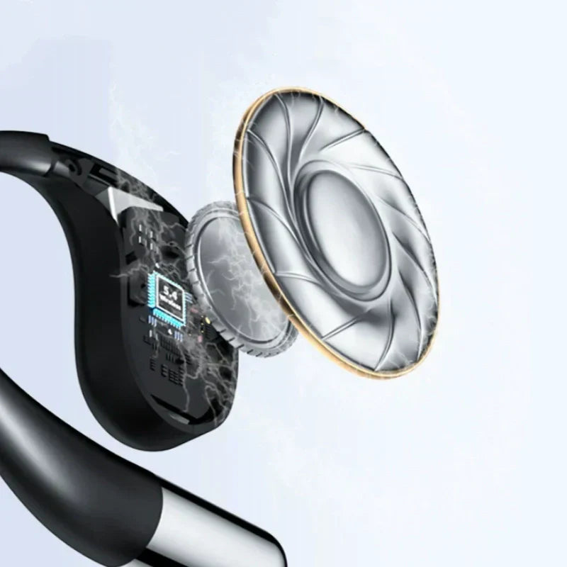 🎧✨ Trådløse åpne øretelefoner med LED-skjerm