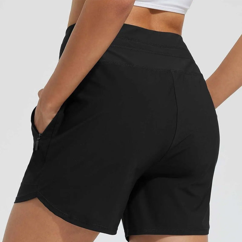 🌞Sommersalg 49 % RABATT🩳Hurtigtørkende badeshorts med høy midje for kvinner