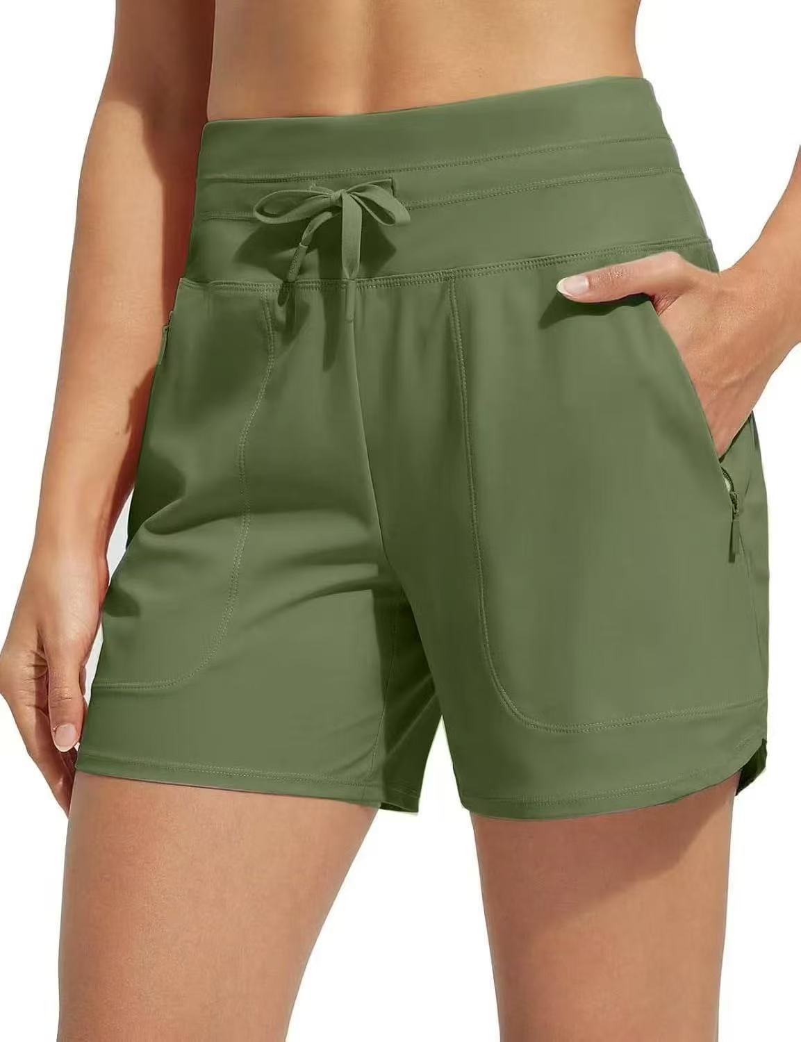 🌞Sommersalg 49 % RABATT🩳Hurtigtørkende badeshorts med høy midje for kvinner