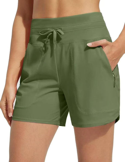 🌞Sommersalg 49 % RABATT🩳Hurtigtørkende badeshorts med høy midje for kvinner