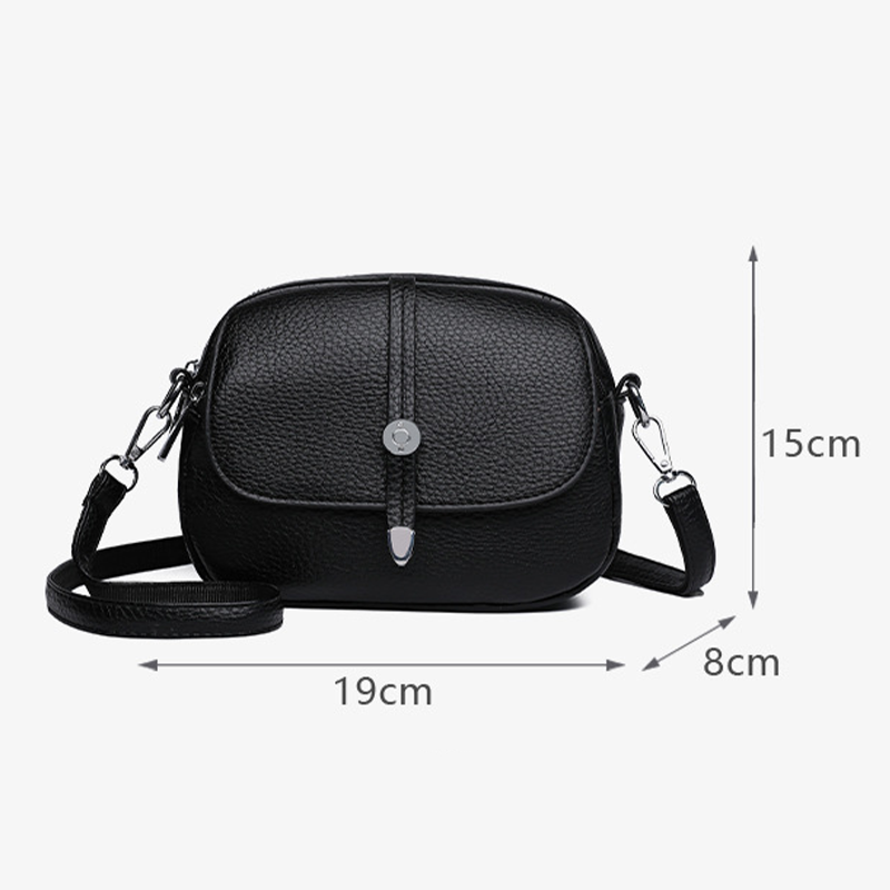 👜Ensfarget lett crossbody-veske for kvinner