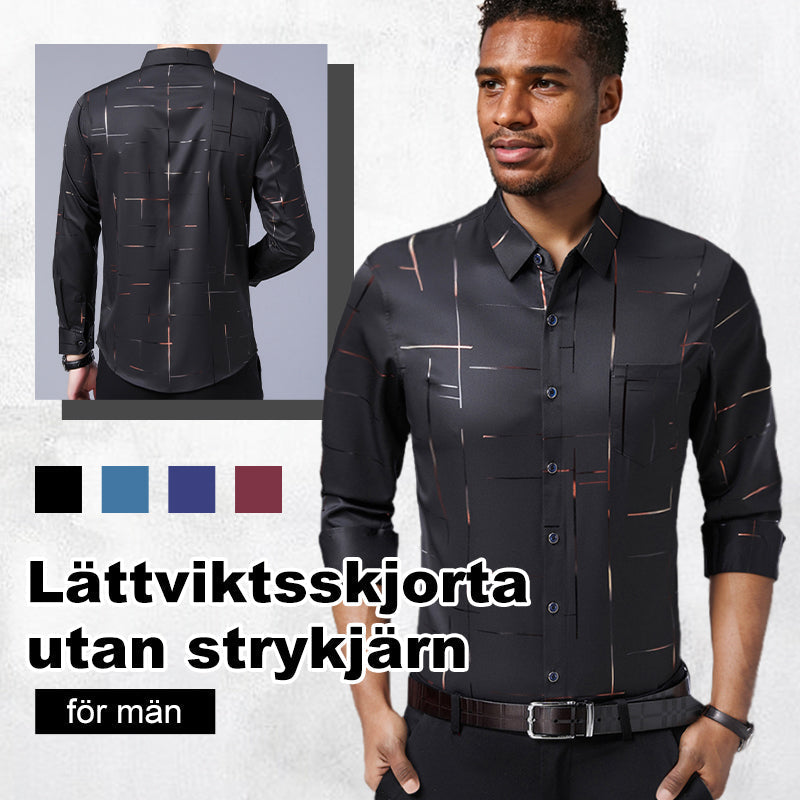 Lättviktsskjorta utan strykjärn för män