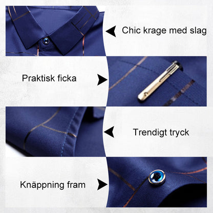 Lättviktsskjorta utan strykjärn för män