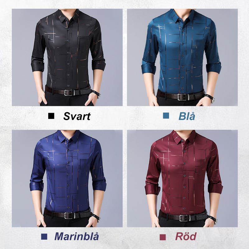 Lättviktsskjorta utan strykjärn för män