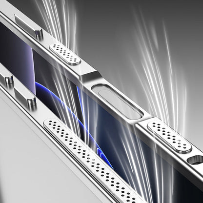 iPhone-skal med bar ram i metall och värmeavledande funktion med sjöhästspänne