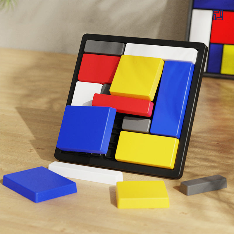 Kreativt geometriskt blockpusselspel