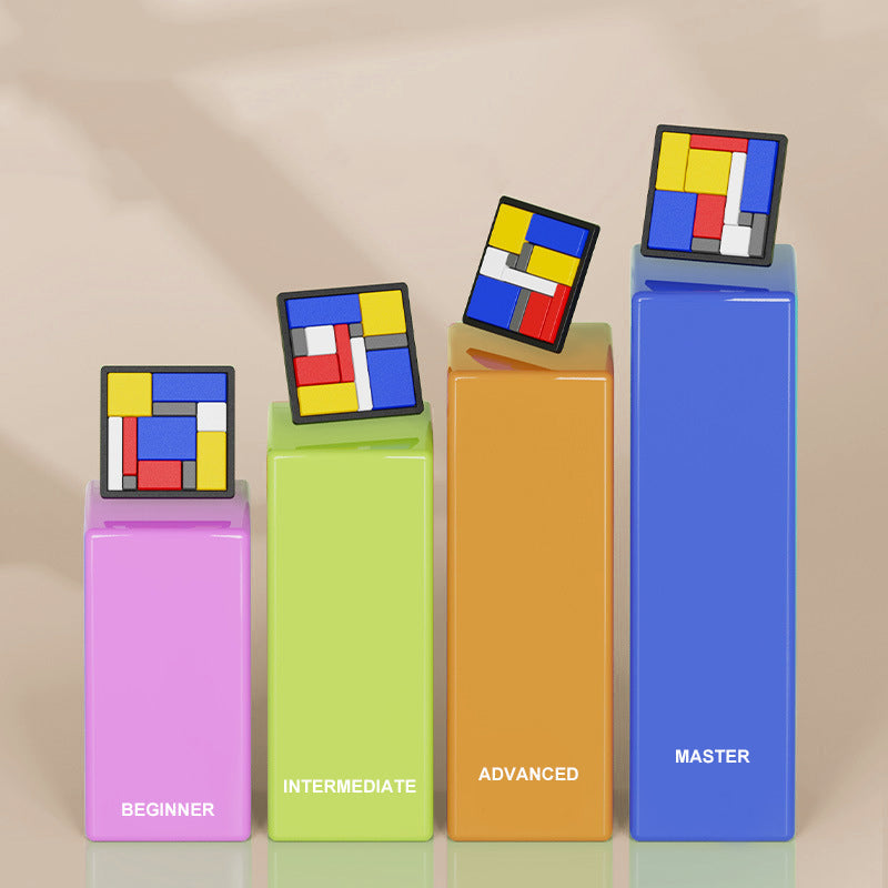 Kreativt geometriskt blockpusselspel