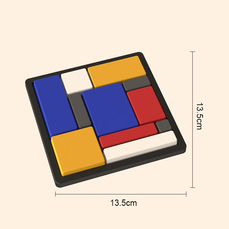 Kreativt geometriskt blockpusselspel