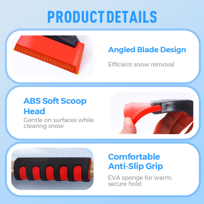 Snöborste med dubbla huvuden och isskrapa för bil