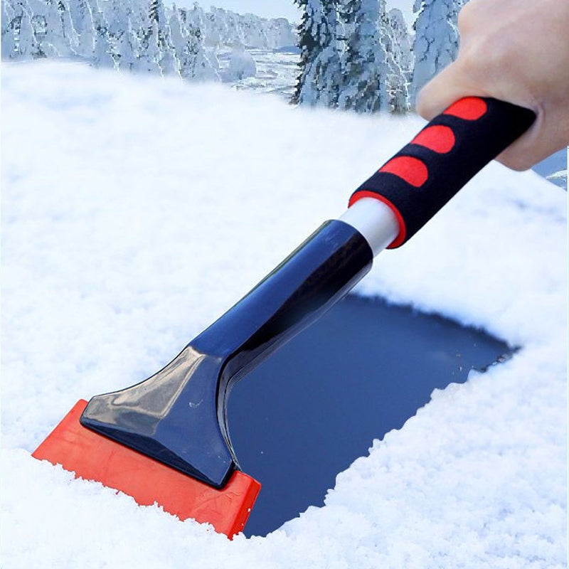 Snöborste med dubbla huvuden och isskrapa för bil
