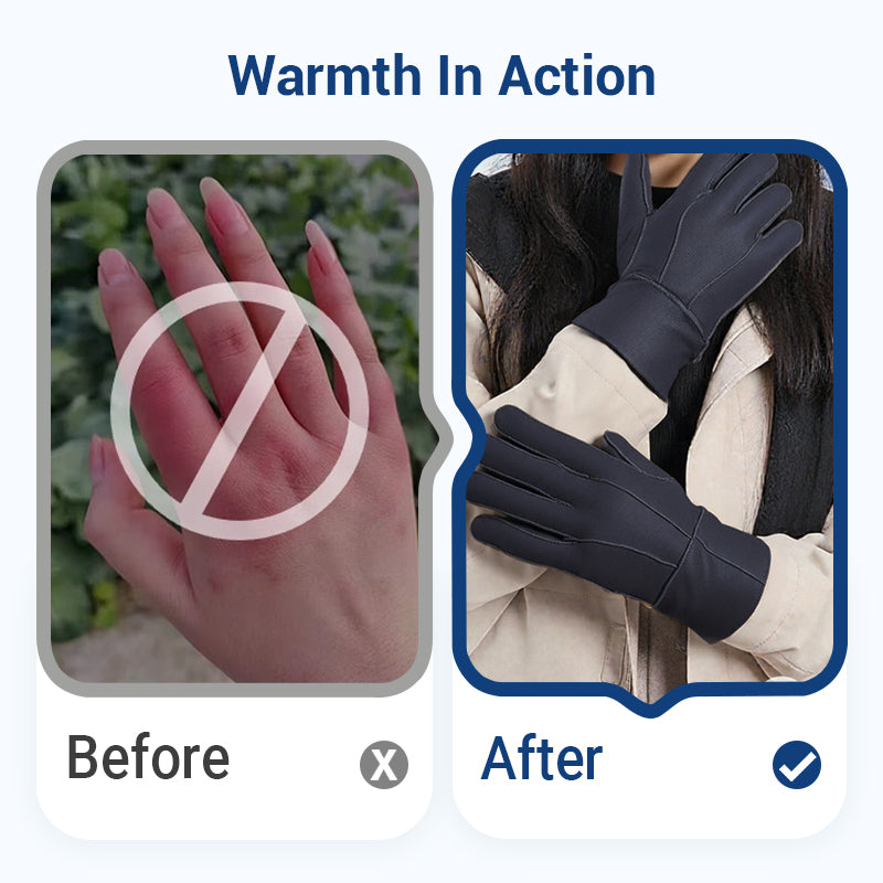 🎉50% RABATT🎉Varma mjukfodrade handskar med förlängd mudd