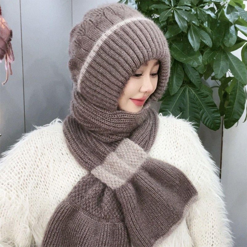 ✨Få 50% rabatt💖Damers integrerade öronskyddande vindtäta möss-scarf