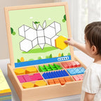 🎁Tidig julrea 50% RABATT🔥Magnetiskt träpussel med mönsterblock🧩