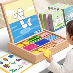 🎁Tidig julrea 50% RABATT🔥Magnetiskt träpussel med mönsterblock🧩