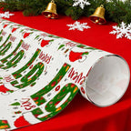 Roligt Julklappspapper med Siffermönster