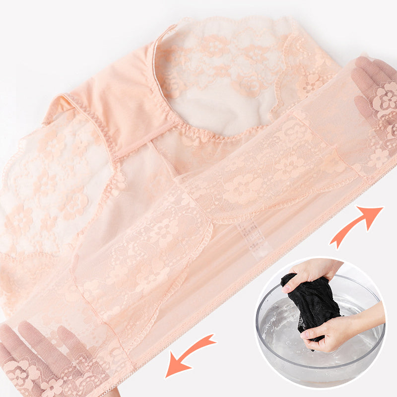 Sexiga andningsbara spetstrosor i plusstorlek