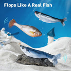 🔥KÖP MER SPARA MER🔥Realistisk hoppande fiskleksak för katter