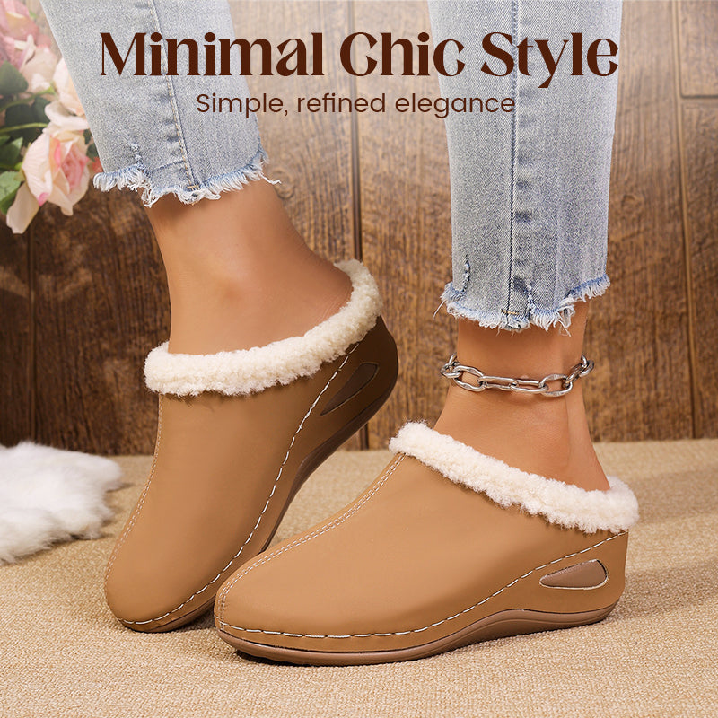 Bekväma slip-on-loafers för damer med ullfoder