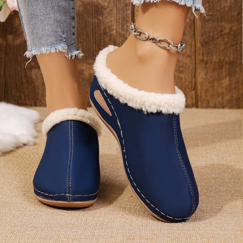 Bekväma slip-on-loafers för damer med ullfoder