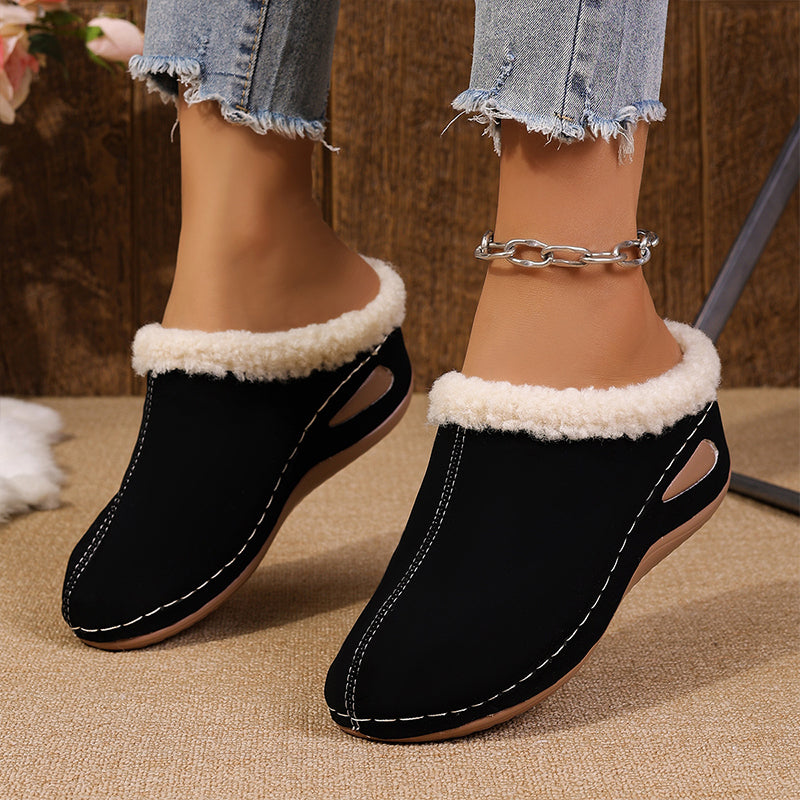 Bekväma slip-on-loafers för damer med ullfoder