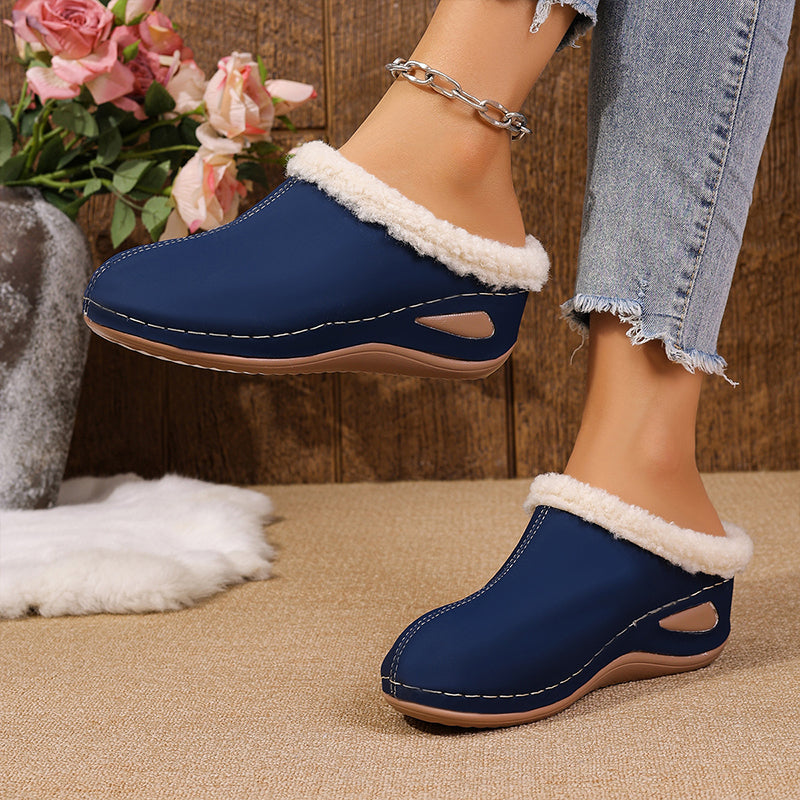 Bekväma slip-on-loafers för damer med ullfoder