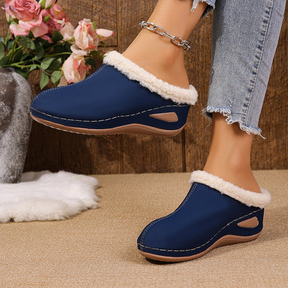 Bekväma slip-on-loafers för damer med ullfoder
