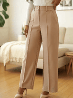 🌟👖 Snygga dambyxor med hög midja – skrynkelfria och hållbara för kontoret och vardagen 🌿✨