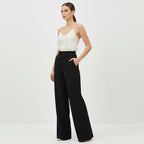 🌟👖 Snygga dambyxor med hög midja – skrynkelfria och hållbara för kontoret och vardagen 🌿✨