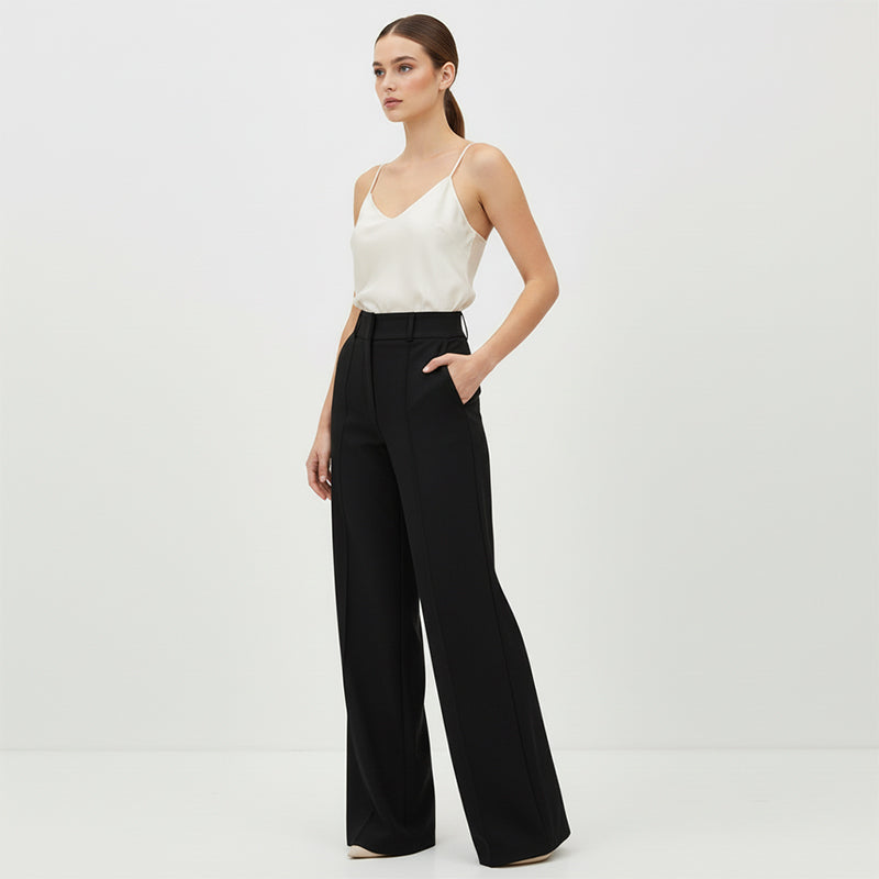 🌟👖 Snygga dambyxor med hög midja – skrynkelfria och hållbara för kontoret och vardagen 🌿✨