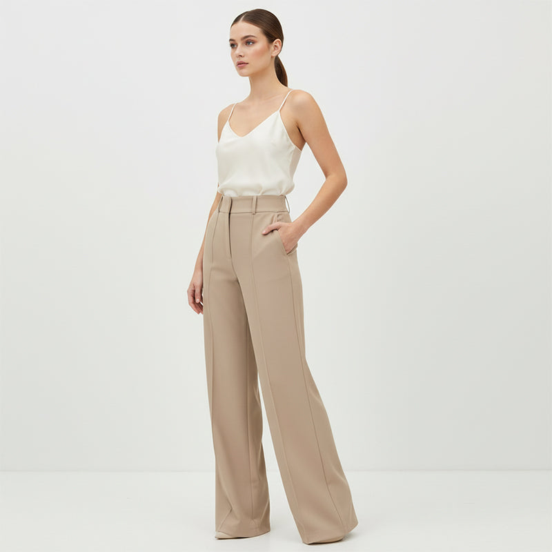 🌟👖 Snygga dambyxor med hög midja – skrynkelfria och hållbara för kontoret och vardagen 🌿✨