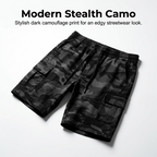 Taktiska cargoshorts för män i avslappnad passform