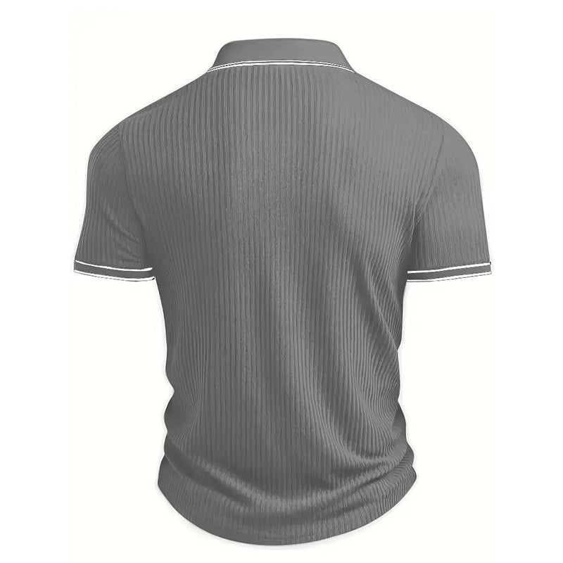 👕 50% RABATT NU! 🌞 Sommar Casual Kortärmad Pikétröja – Andningsbart tyg, klassisk passform och perfekt för vardagsbruk 🏠
