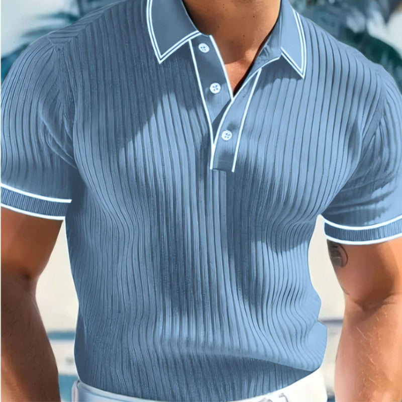 👕 50% RABATT NU! 🌞 Sommar Casual Kortärmad Pikétröja – Andningsbart tyg, klassisk passform och perfekt för vardagsbruk 🏠
