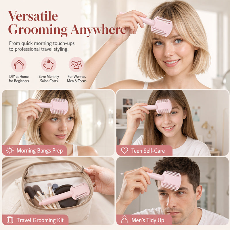 💇 TIDSBEGRÄNSAT 50% RABATT! Justerbar DIY-hårtunningskam, dubbelsidigt säkert hårstylingverktyg för hemmet