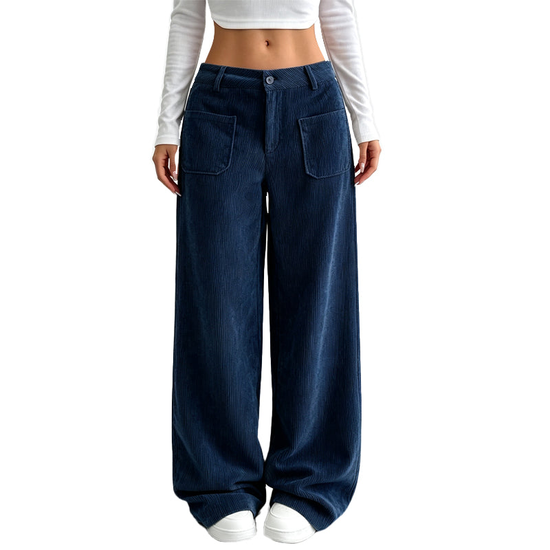 👖 Vida avslappnade byxor med ledig passform för kvinnor✨3% rabattkod