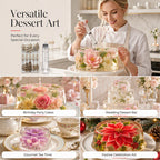 🎂 Få 50 % rabatt nu! Professionellt kit för 3D-gelékonst – Innehåller verktyg för blomformning i rostfritt stål (typ 304, set om 10 delar) och en spruta.✨🎨