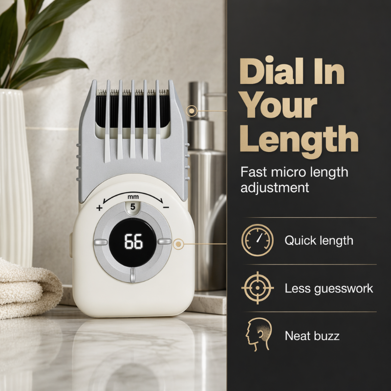 ✂️ Spara 50 % nu! Tvättbar hårtrimmer med vridreglage – sladdlös, med digital display, justerbar klipplängd och uppladdningsbart batteri för hemmabruk.