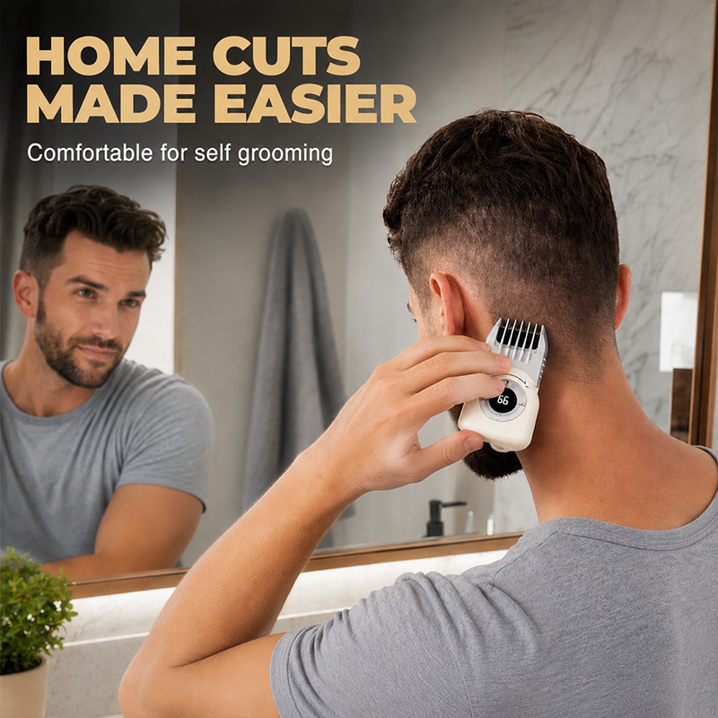 ✂️ Spara 50 % nu! Tvättbar hårtrimmer med vridreglage – sladdlös, med digital display, justerbar klipplängd och uppladdningsbart batteri för hemmabruk.