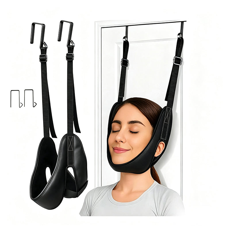 🧘 BEGRÄNSAD TID: 50 % RABATT! 💆 Nacksträckningsapparat för montering på dörren till lindring av nacksmärtor – enkel installation, skonsam lindring, lämplig för hemmabruk ✨