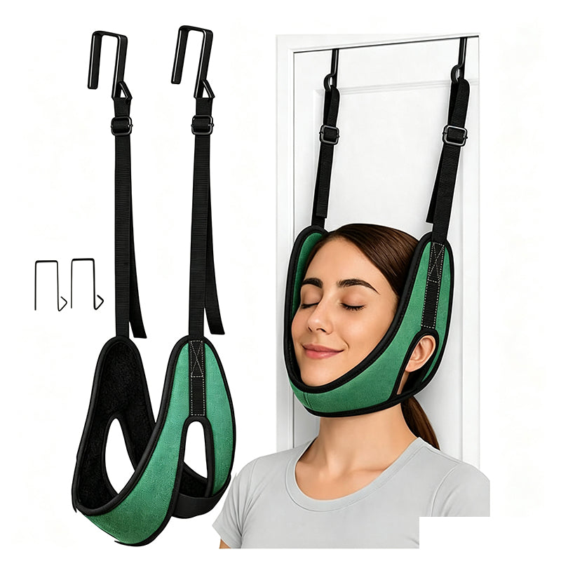 🧘 BEGRÄNSAD TID: 50 % RABATT! 💆 Nacksträckningsapparat för montering på dörren till lindring av nacksmärtor – enkel installation, skonsam lindring, lämplig för hemmabruk ✨