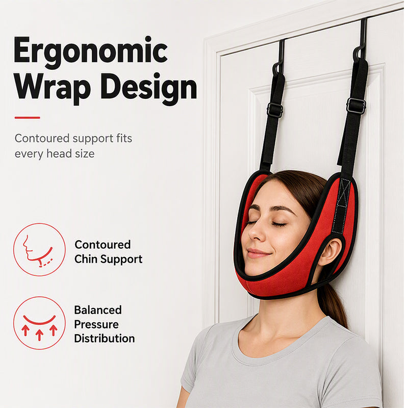 🧘 BEGRÄNSAD TID: 50 % RABATT! 💆 Nacksträckningsapparat för montering på dörren till lindring av nacksmärtor – enkel installation, skonsam lindring, lämplig för hemmabruk ✨