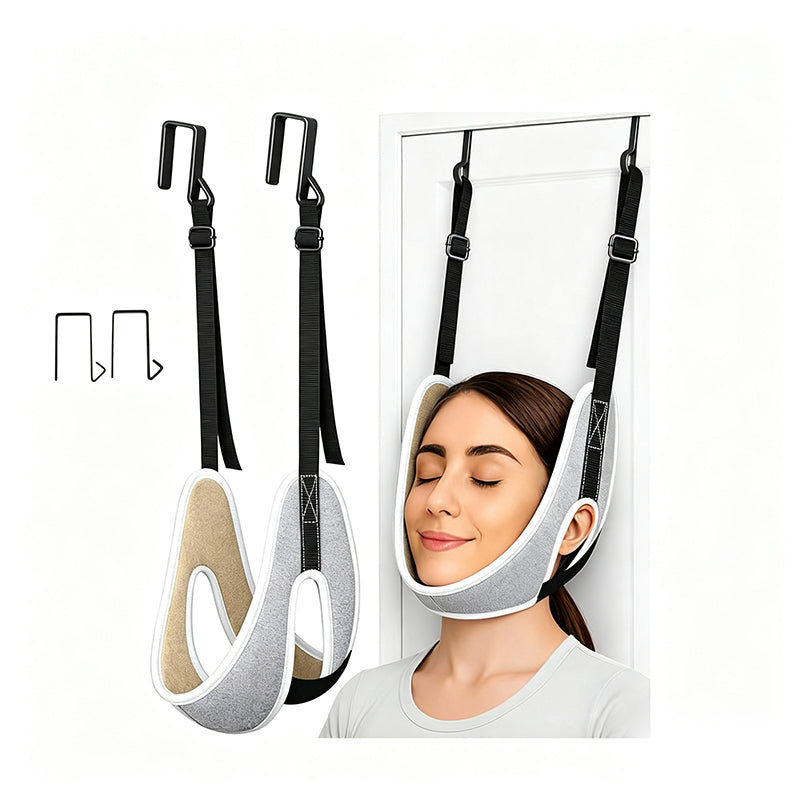 🧘 BEGRÄNSAD TID: 50 % RABATT! 💆 Nacksträckningsapparat för montering på dörren till lindring av nacksmärtor – enkel installation, skonsam lindring, lämplig för hemmabruk ✨