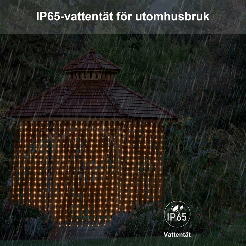 🌈 Smart LED-ljusslinga – app + fjärrkontroll, musiksynk, vattentät PVC. Anpassa färger och mönster för fest och trädgård! ✨🎶